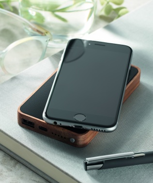 Logo trade advertising product photo of: Wireless 4000 mAh Power bank